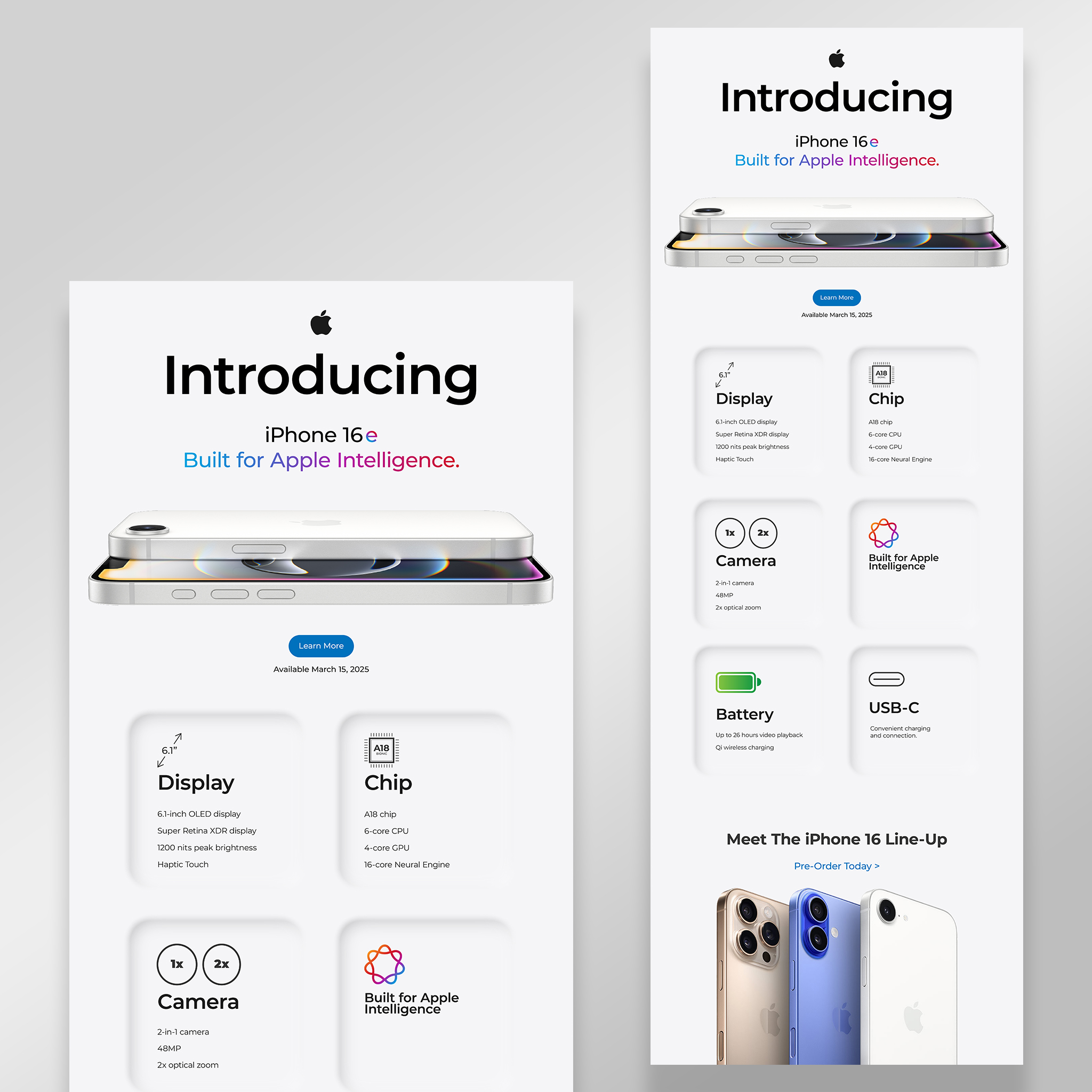 iPhone 16e Email Design