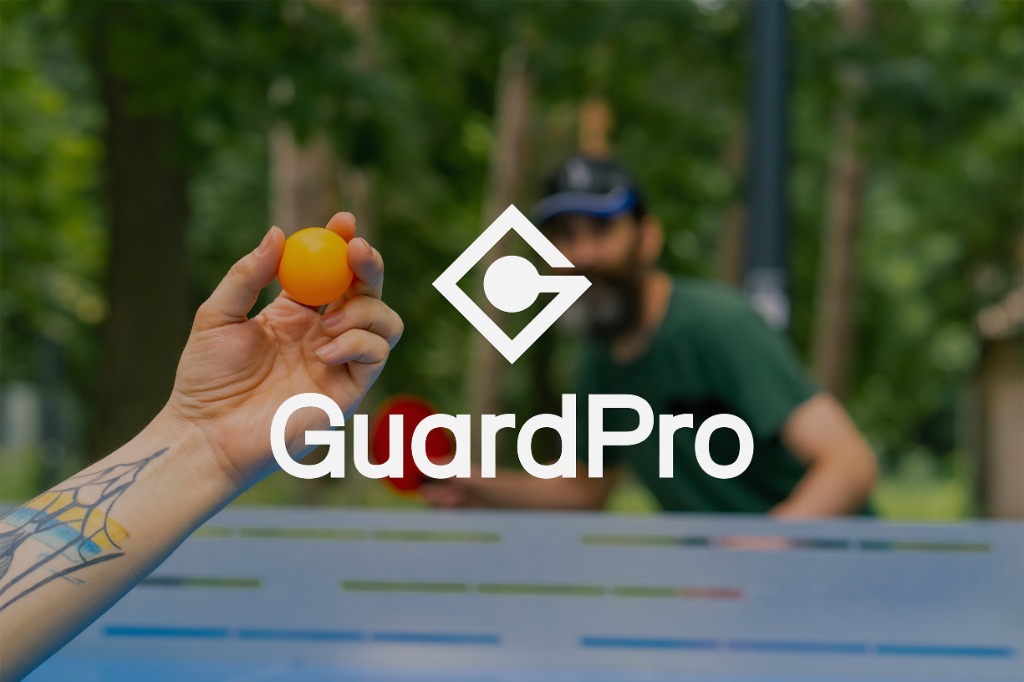 GuardPro Table Tennis Brand Identity Hero Showcase