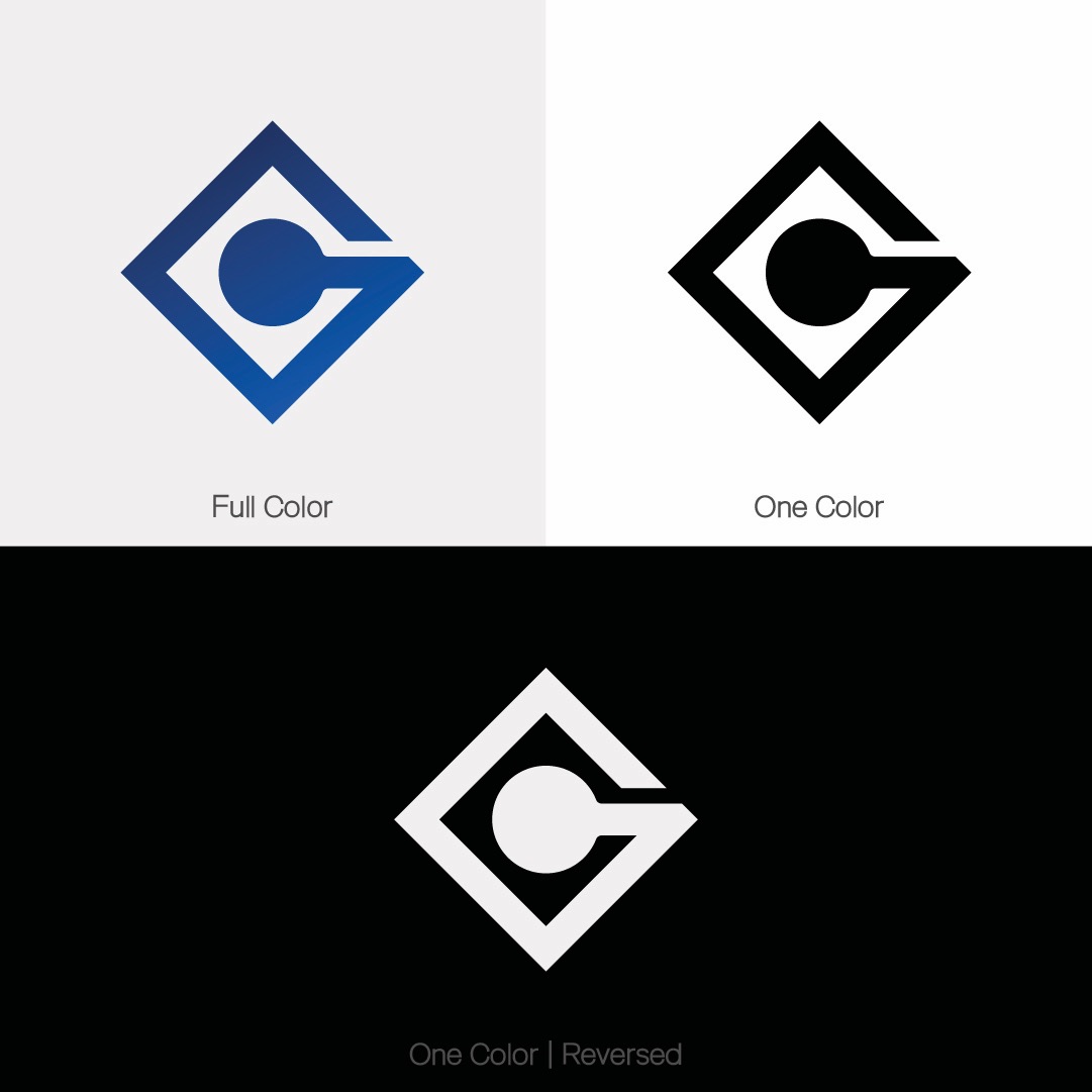 GuardPro contrast and reproduction standards: full color, one color, and reversed on obsidian black