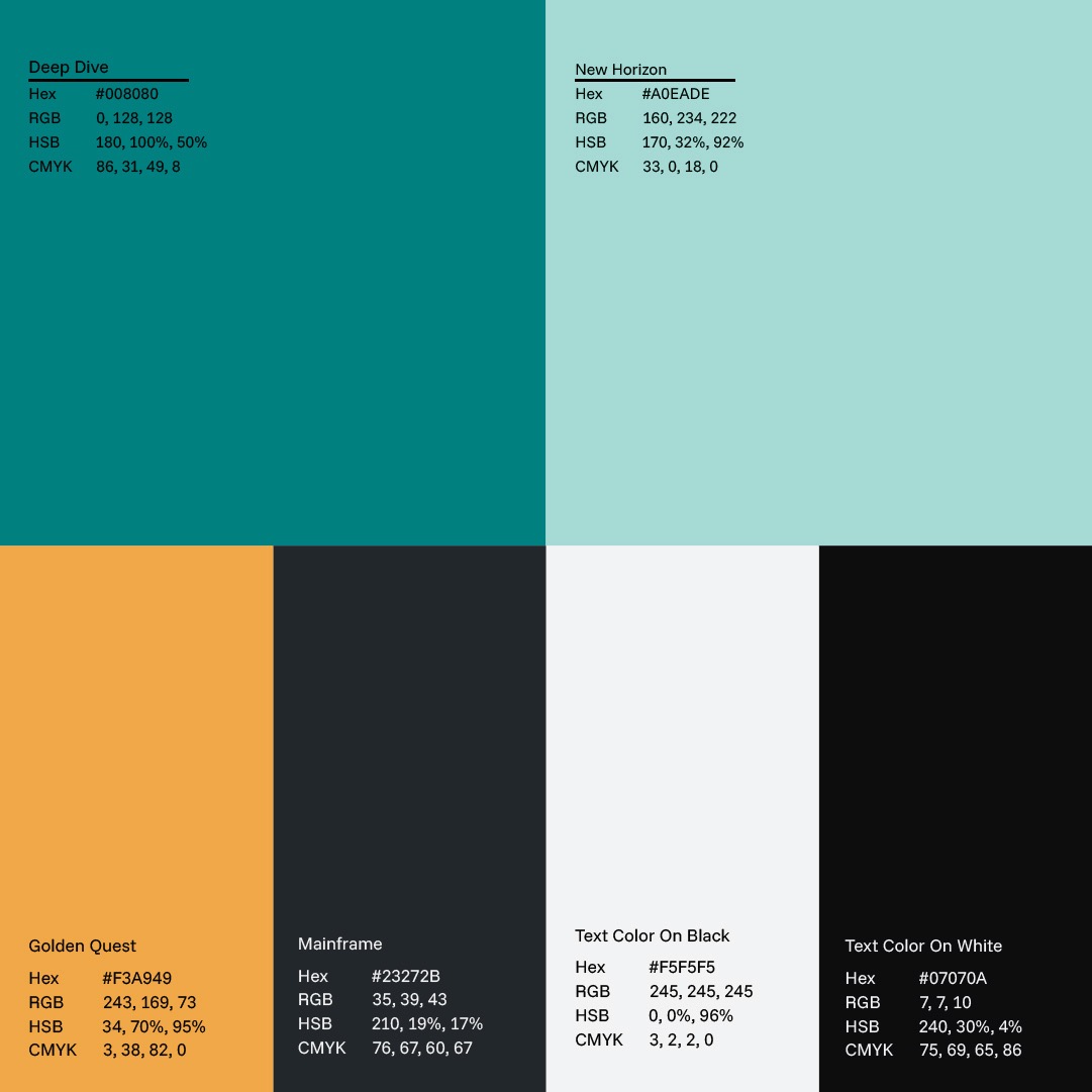 Pixel Arcade chromatic hierarchy and secondary typographic seals