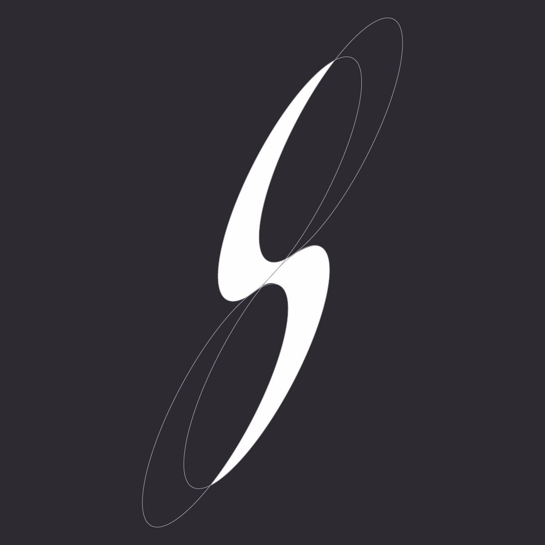 Solaro geometric construction grid, bezier curve anatomy, and angular precision guidelines for the solar monogram