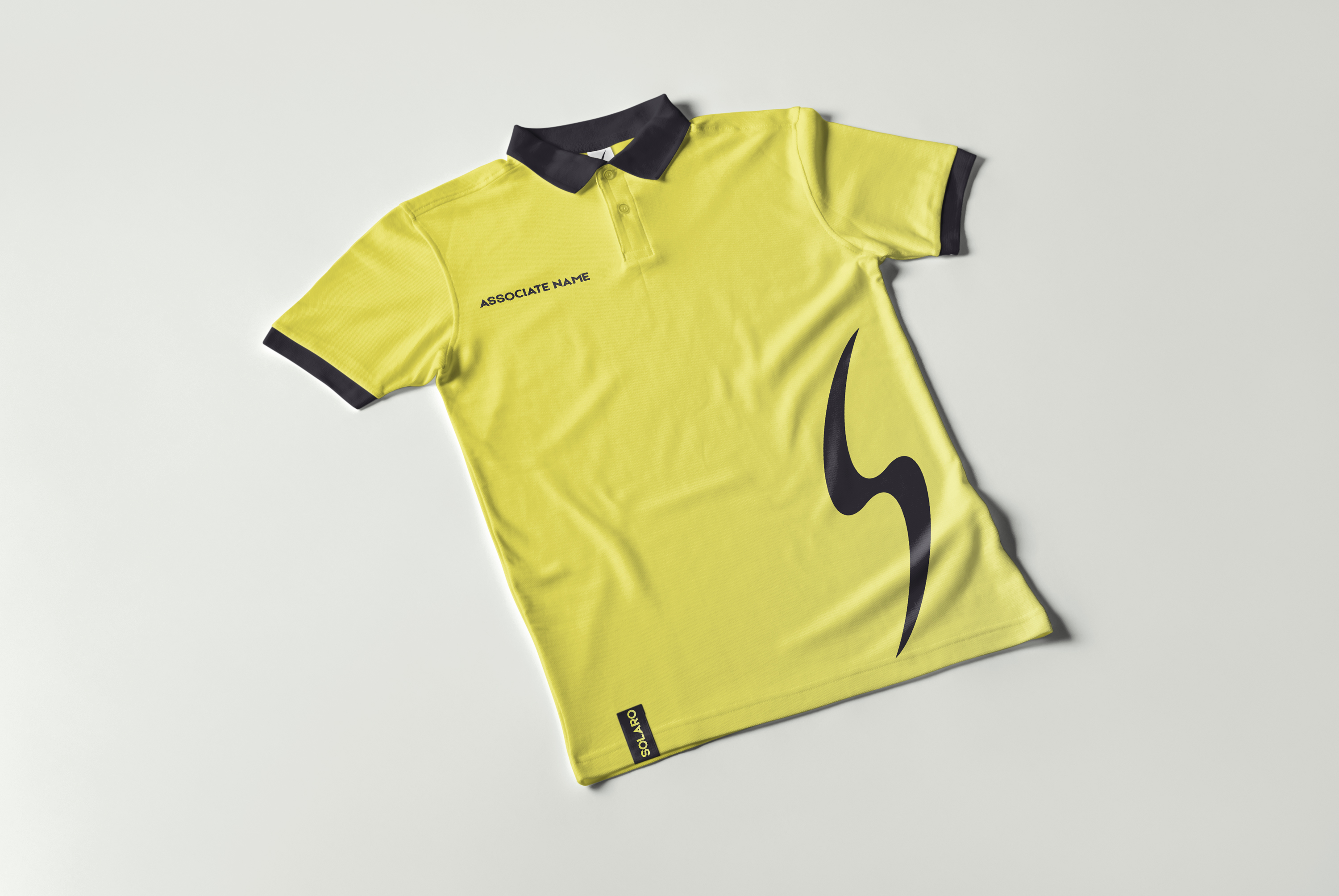Solaro executive teamwear featuring embroidered emblem on charcoal athletic apparel