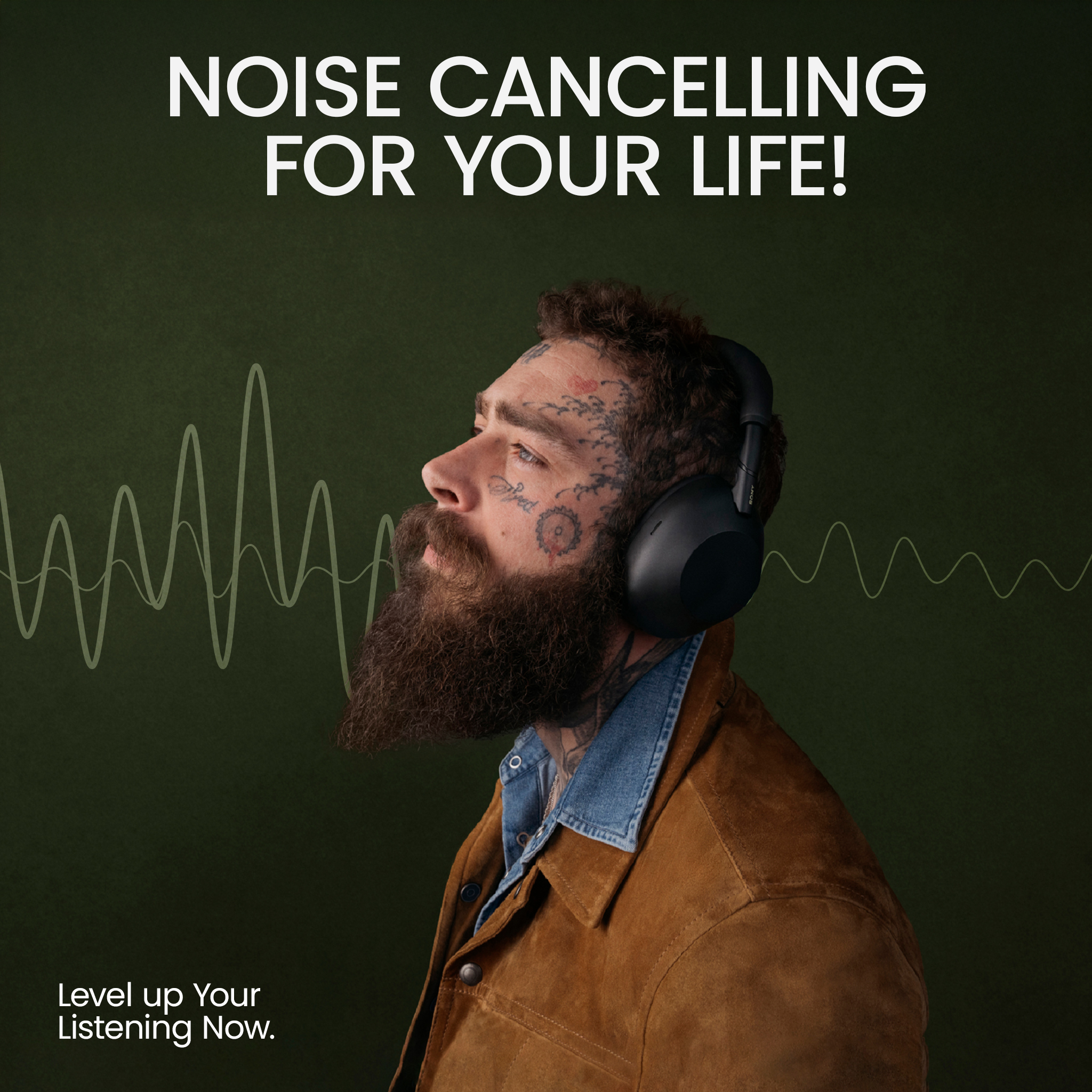 Noise Cancelling For Your Life, Sony WH-1000XM6 Static Ad